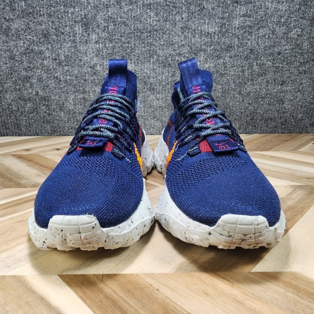 Size 8.5 - Nike Space Hippie 01 Midnight Navy Magma Orange Running Shoes - Picture 4 of 13
